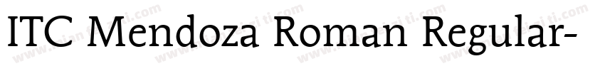 ITC Mendoza Roman Regular字体转换